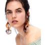 2-3 Pairs Fashion Vintage Geometry Acrylic Drop Dangle Earrings Statement Lightweight Marbled Resin Acrylic Chain Link Drop Earring Studs for Women Girls Vaction Jewelry