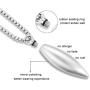 XIUDA Urn Necklace for Ashes Cremation Jewelry Memorial Necklace for Ashes Keepsake Pendant Gift for Men