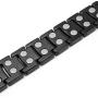MagnetRX® Ultra Strength Magnetic Therapy Bracelet - Arthritis Pain Relief and Carpal Tunnel Magnetic Bracelets for Men - Adjustable Length with Sizing Tool (Black)