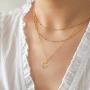 IEFRICH Initial Heart Necklace for Girls Women, Cubic Zirconia Dainty Initial Heart Pendant Necklace for Women Girls Birthday Mothers Day Valentines Gifts