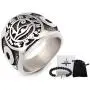 Gungneer Stainless Steel Ring Egyptian Eye of Horus Cross of Life Ankh Pharaoh Vintage Jewelry Talisman Accessories