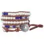 Mandala Crafts Boho Freshwater Cultured Pearl Bead Stackable Leather Wrap Bracelet Jewelry for Women
