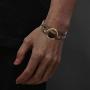 Jstyle 2Pcs Genuine Leather Bracelet for Men Women Unisex Multilayer Leather Adjustable Bracelet Cuff Wrap Rope Wristband Brown Bracelet