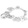 Shop LC Birthday Heart Multi Charm Bracelet Watch for Women STRADA White Austrian Crystal Enamled Japanese Movement Water (Rosetone/Goldtone/silver)