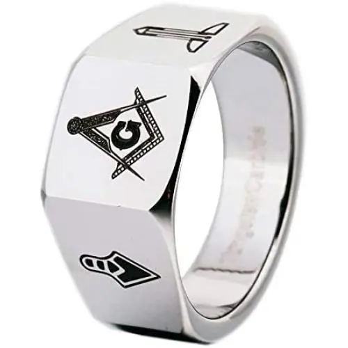 Cloud Dancer Classic 12mm Width Silver Masonic and Masonic Working Tools Men Master Masonic Signet Ring Mason Ring Jewelry Cloud Dancer Classic 12mm Width Silver Masonic and Masonic Working Tools Men Master Masonic Signet Ring Mason Ring Jewelry