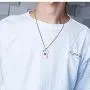kelistom Poker Pendant Titanium Stainless Steel Necklace for Men Women, Hip-hop Punk Jewelry Rope Chain Necklace Fashion Jewelry Gifts