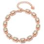 CiNily Adjustable Fire Opal Bracelets for Women Girls 18K White Gold/Rose Gold Plated Gemstone Bracelet Opal Jewelry Gifts