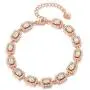 CiNily Adjustable Fire Opal Bracelets for Women Girls 18K White Gold/Rose Gold Plated Gemstone Bracelet Opal Jewelry Gifts