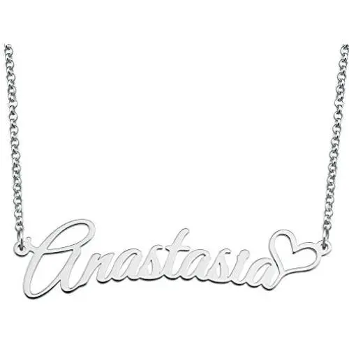 Jesse Ortega Sterling Silver Personalized Name Necklace Semi-Customized Heart Love Necklace Jesse Ortega Sterling Silver Personalized Name Necklace Semi-Customized Heart Love Necklace