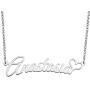 Jesse Ortega Sterling Silver Personalized Name Necklace Semi-Customized Heart Love Necklace