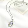 NEOGLORY Jewelry Crystal Penguin Birthstone Pendant Necklace 2 Colors Embellished with Crystals from Swarovski
