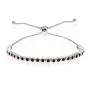 Sterling Silver Genuine, Created or Simulated Gemstone 2mm Round Bezel-Set Adjustable Dainty Tennis Bracelet Sterling Silver Genuine, Created or Simulated Gemstone 2mm Round Bezel-Set Adjustable Dainty Tennis Bracelet