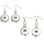 Lovglisten 2 Pair Snap Earrings 18mm Snap Buttons Earrings Charm Jewelry Dangle Earrings (2) Lovglisten 2 Pair Snap Earrings 18mm Snap Buttons Earrings Charm Jewelry Dangle Earrings (2)