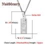 Nsitbbuery Hip Hop Stainless Steel Dollar Bill Tag Pendant Necklace