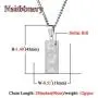 Nsitbbuery Hip Hop Stainless Steel Dollar Bill Tag Pendant Necklace Nsitbbuery Hip Hop Stainless Steel Dollar Bill Tag Pendant Necklace