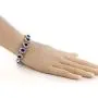 Gem Stone King 27.00 Carat Oval and Round Royal Blue Simulated Sapphire CZ Tennis Bracelet 7 Inch with Security Clasp
