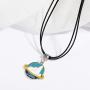 Winssi Cartoon Planet Necklace Astronomy Jewelry Outer Space Jewelry for Teen Girls and Boys