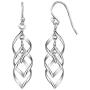Charmsy Sterling Silver Jewelry Infinity Knot Twist French-Wire Drop Dangle Earring for Women