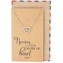 Quan Jewelry EKG Lifeline Pulse Heartbeat Charm Open Heart Pendant Necklace, Best Girt for Nurses with Inspirational Quote on Greeting Card