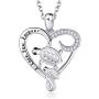 AONED Sea Turtle Necklace for Women Girls | S925 Sterling Silver Heart Pendant Ocean Jewelry Gifts for Turtle Lovers Wife Girlfriend