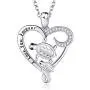 AONED Sea Turtle Necklace for Women Girls | S925 Sterling Silver Heart Pendant Ocean Jewelry Gifts for Turtle Lovers Wife Girlfriend