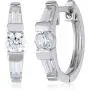 18K Yellow Gold or Rhodium Plated 925 Sterling Silver Cubic Zirconia Stud Earrings, Drop Earrings and Hoop Earrings Jewelry Set