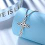 Besilver Celtic Triskele Lion of Judah Magen David Star Pendant Necklace for Men Woment Sterling Silver Celtic Cross Jeuse Faith Religious Amulet Jewelry