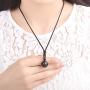 Natural Gold Obsidian Onyx Pendant Rainbow Eyes Beads Lucky Blessing Necklace