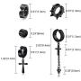 5 Pairs Black Stainless Steel Non-Piercing Spike Rivet Cross Dangle Tassel Clip on Hoop Earrings Set for Women Men Boy Girl, Non Pierced Fake Ear Clip Magnetic Stud Earrings