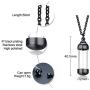 Stainless Steel Glass Openable Container Vial Tube Urn Keepsake Cremation Ashes Holder Memorial Pendant Necklace,Funnel Kit Included