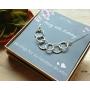 EFYTAL Happy 60th Birthday Gifts for Women Necklace, Sterling Silver 6 rings six Decades Necklaces Gift Ideas