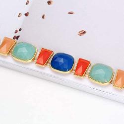 FAMARINE Boho Jewelry Colorful Necklace for Women, Gold Choker Chain Boho Necklace, Wear to Travel Or Wedding