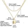 A-Z Initial Letters Pendant Lock Necklace Yellow 18K Gold Plated Alphabet Name Necklace Personalized Dainty Charms Double Multilayer Necklace Bead Chain Choker Necklace Jewelry Gift for Women or Girls