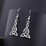 VASSAGO Nordic Irish Viking Celtic Trinity Triquetra Knot Heart Drop Earring for Women Girls VASSAGO Nordic Irish Viking Celtic Trinity Triquetra Knot Heart Drop Earring for Women Girls