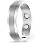 Elegant Titanium Magnetic Therapy Ring Pain Relief for Arthritis and Carpal Tunnel