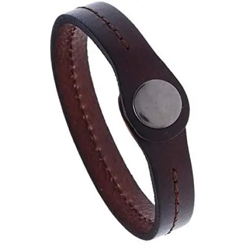 Heavstjer Punk Alloy Buckle Wristband Leather Cuff Bracelet Heavstjer Punk Alloy Buckle Wristband Leather Cuff Bracelet