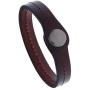 Heavstjer Punk Alloy Buckle Wristband Leather Cuff Bracelet