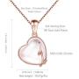 Aurora Tears 925 Sterling Silver Heart Pendant Women Love Necklace Crystal Cubic Zirconia Jewelry Mom/Girlfriend Present Girls Dating Gift