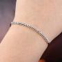 Wovanoo Morse Code Bracelets for Women Inspirational Gifts for Friend Adjustable Silk Sterling Silver Beaded Wrap Bracelet