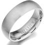 Gemini Mens Plain Matte & Polish Anniversary Titanium Wedding Ring Width 7mm Valentines Day Gift