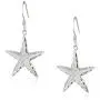 Sterling Silver Diamond Cut Starfish Dangle Earrings Sterling Silver Diamond Cut Starfish Dangle Earrings