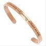 XuRiLai A True Friendship is a Journey Without an end Womany Cuff Bracelet Positive Message Cuff Bracelet for Women and Girls Jewelry Gifts(Rose Golden)