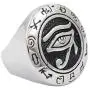 Gungneer Silvertone Mens Stainless Steel Egypt Eye of Horus Ring Symbol of Protection Talisman Amulet Jewelry Gungneer Silvertone Mens Stainless Steel Egypt Eye of Horus Ring Symbol of Protection Talisman Amulet Jewelry