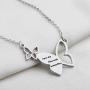 Now She Flies with Butterflies Necklace Rememberance Necklace