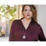 PZ PAZ Creations .925 Sterling Silver Cubic Zirconia Filigree Pendant Necklace