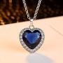 Almusen Love Heart Pendant Necklace for Women Cubic Zirconia Jewelry for Women Valentines Day Jewelry Gifts Womens Party/Anniversary/Birthday Gifts