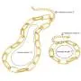 LANE WOODS Gold Chain Necklace and Bracelet for Women Ladies Dainty and Chunky Chain Link Paperclip Jewelry Set LANE WOODS Gold Chain Necklace and Bracelet for Women Ladies Dainty and Chunky Chain Link Paperclip Jewelry Set