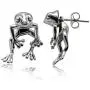 Silvershake 2 Piece Frog 925 Sterling Silver Dangle Post Earrings Silvershake 2 Piece Frog 925 Sterling Silver Dangle Post Earrings