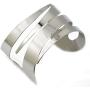 COUYA Stainless Steel Wide Swirl Armlet Armband Bangle Bracelet Silver Hand Arm Cuff for Women Punk Jewelry