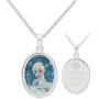 Disney Frozen Silver Plated Teardrop Pendant, 18'' Chain